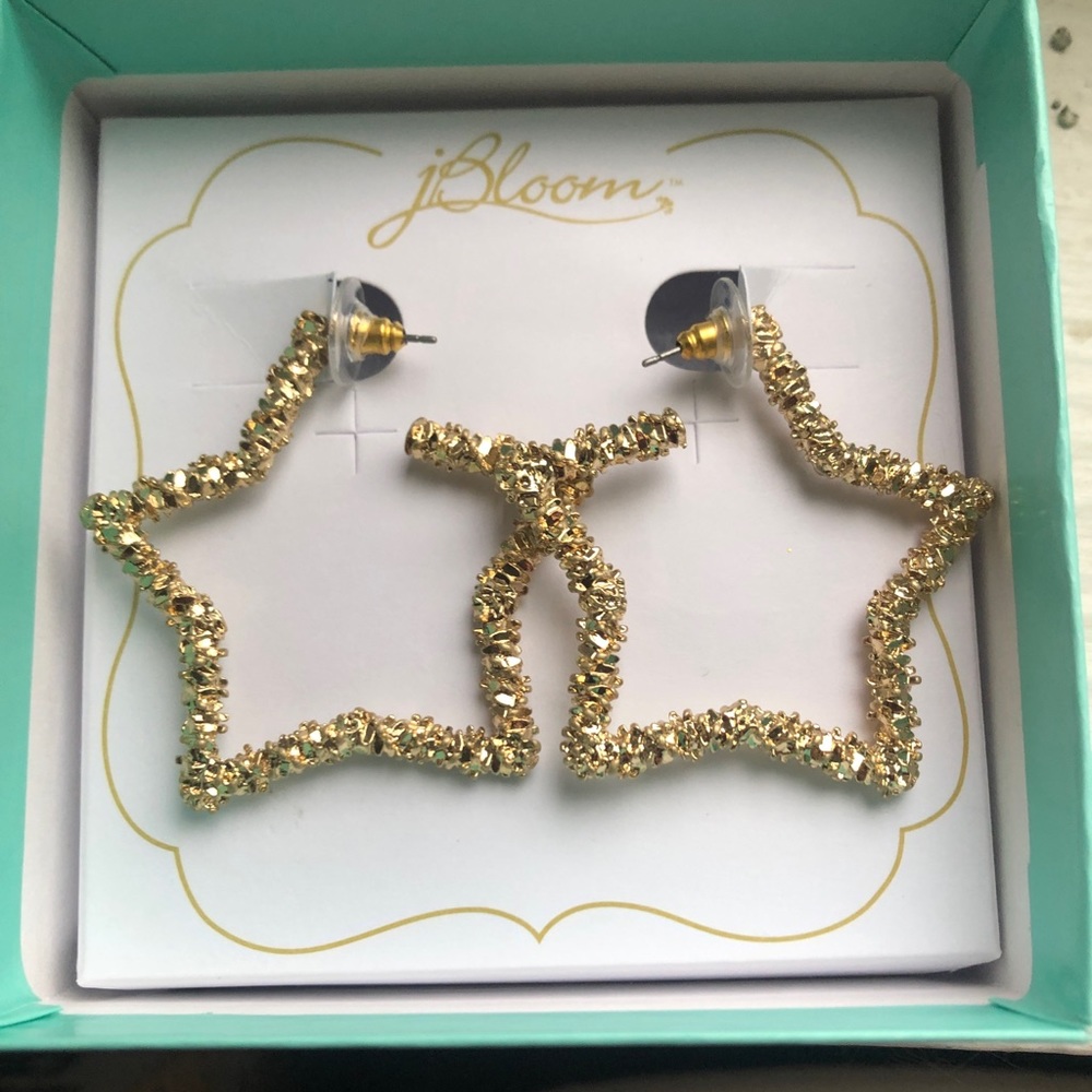 JBLOOM gold star earrings